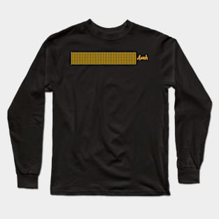 AWEH - Yellow R10 note pattern Long Sleeve T-Shirt